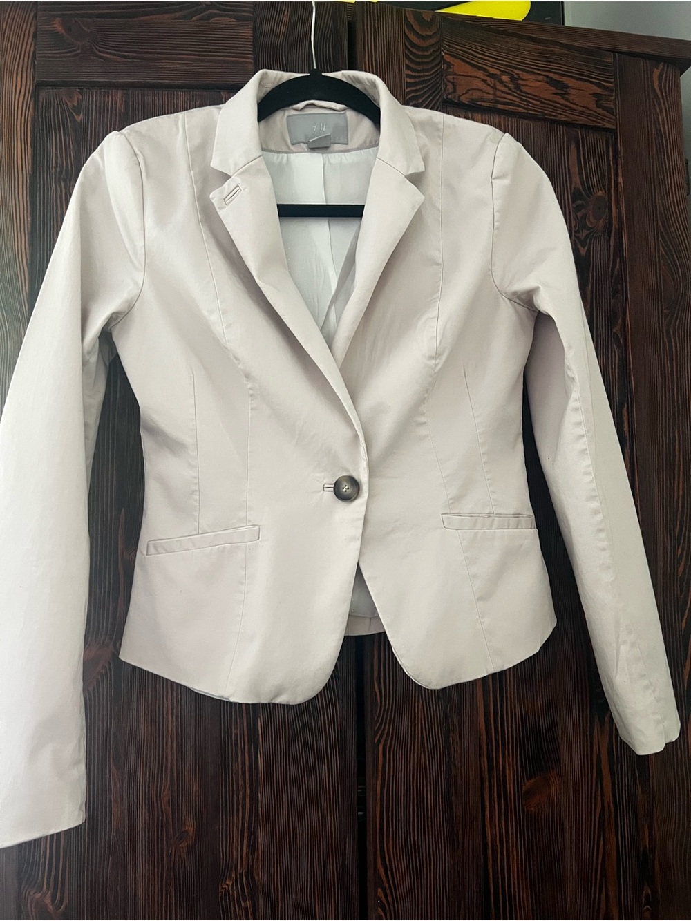 H&M Light Dusty Pink Single-Button Tailored Blazer
